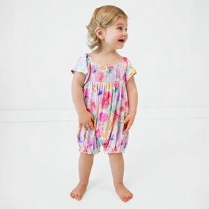 Little Sleepies Watercolor Meadow Bubble Romper, Size 18-24 Months